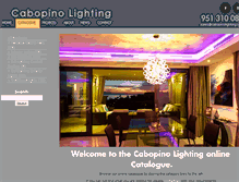 Tablet Screenshot of cabopinolighting.com
